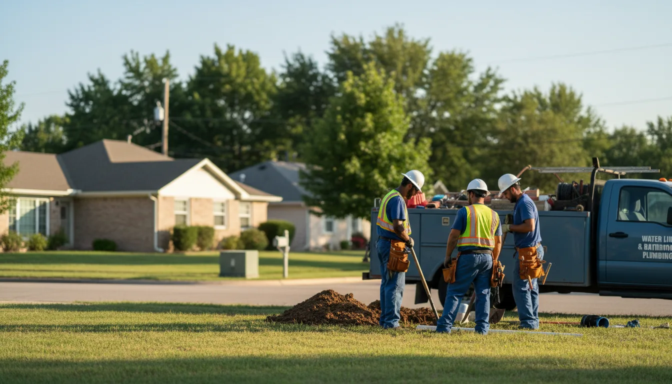 Residential water line and bathroom plumbing service in Guin, AL